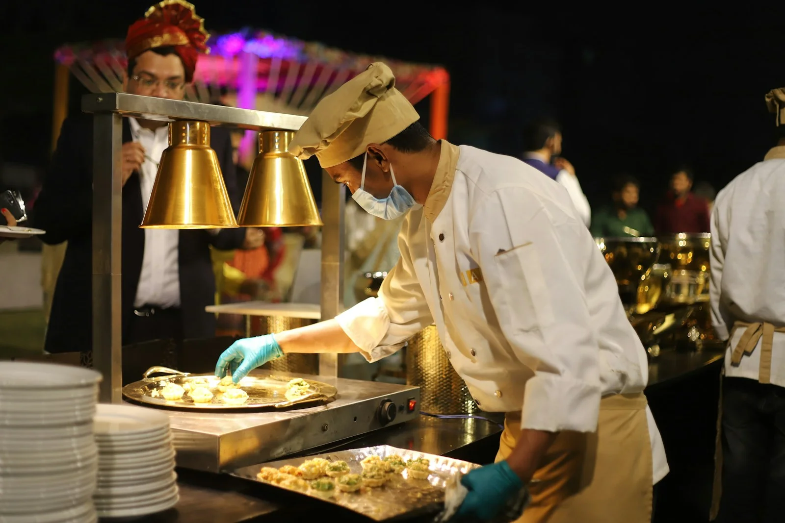 Chef at their station during an event buffet