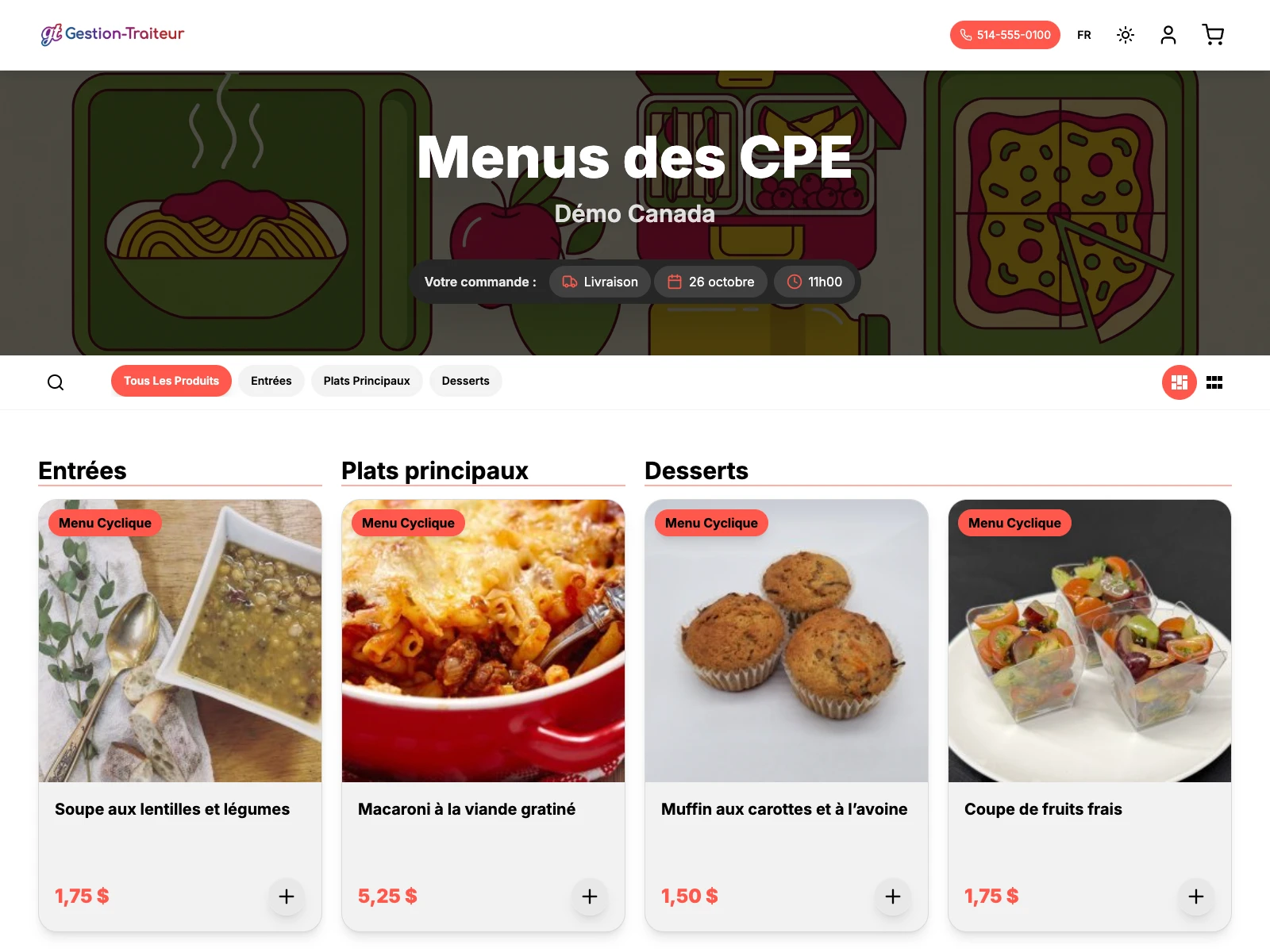 screenshot: cyclic menu